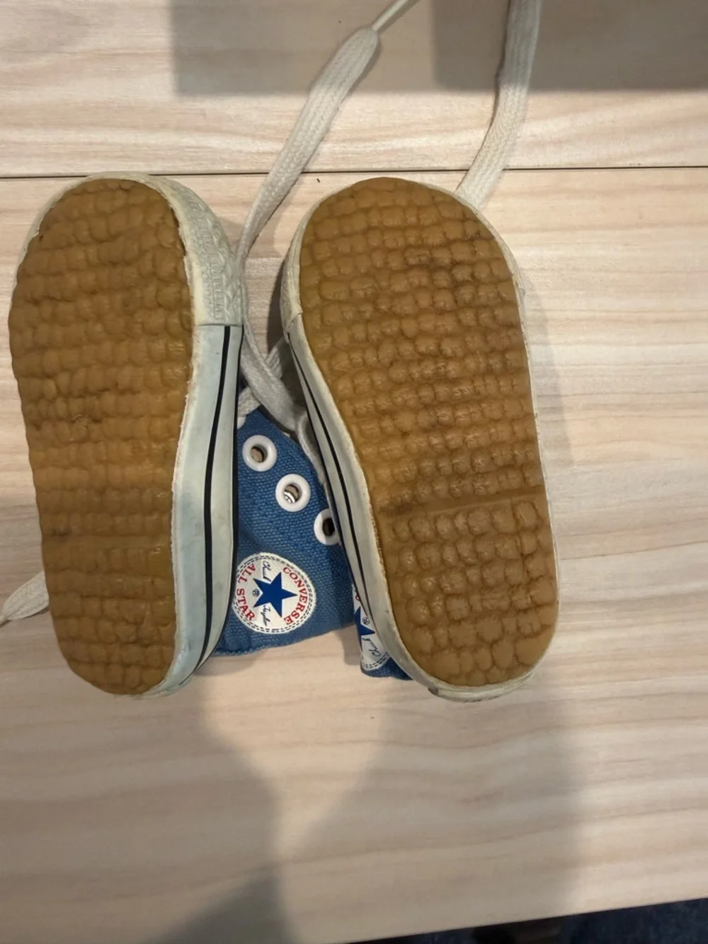 Converse Blue Canvas Kids Lace-Up Sneakers with White Laces